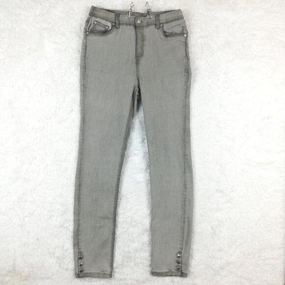 D&Co Womens Jeans Skinny‎ Denim Gray Wash High Rise Pull On Stretch Tall 10T - Picture 1 of 13